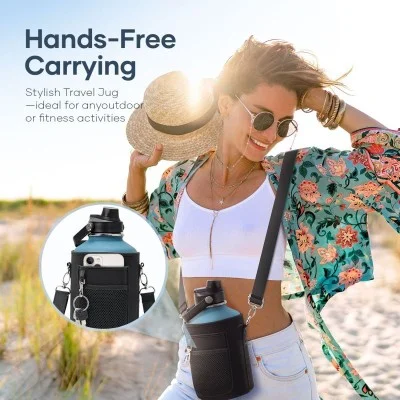 Buzio Water Bottle Holder Carrying Pouch for 1.9L - Black